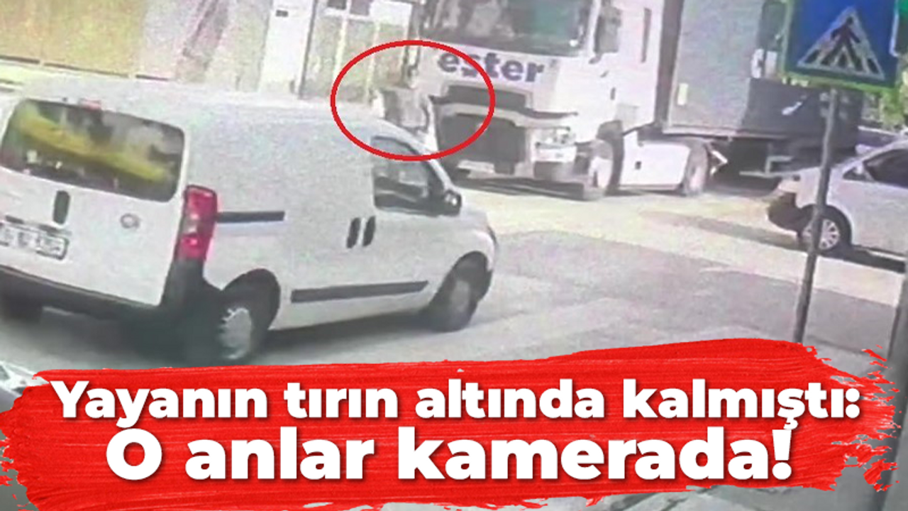 Yayanın tırın altında kalmıştı: O anlar kamerada!