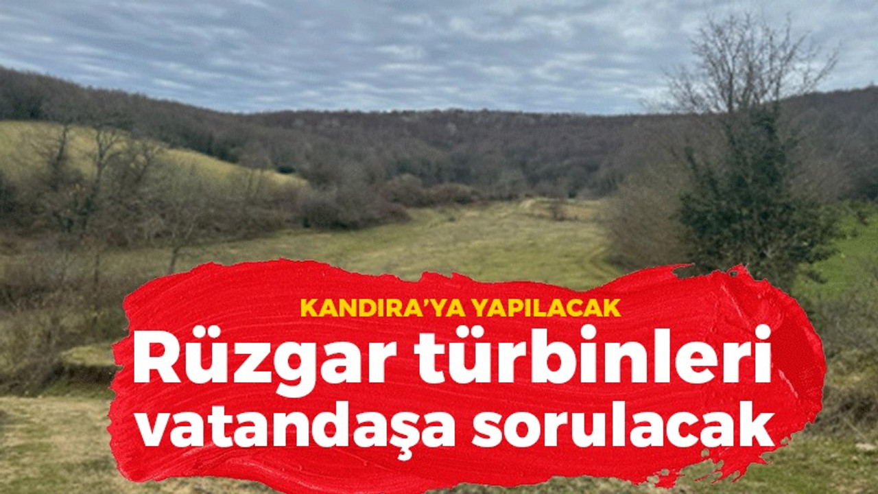 Kandıra'ya yapılacak rüzgar türbinleri vatandaşa sorulacak