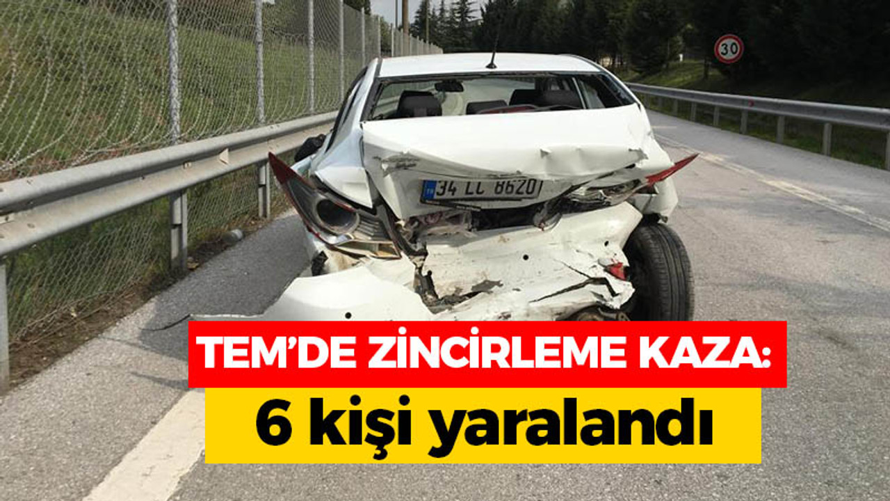 TEM'de zincirleme kaza: 6 kişi yaralandı