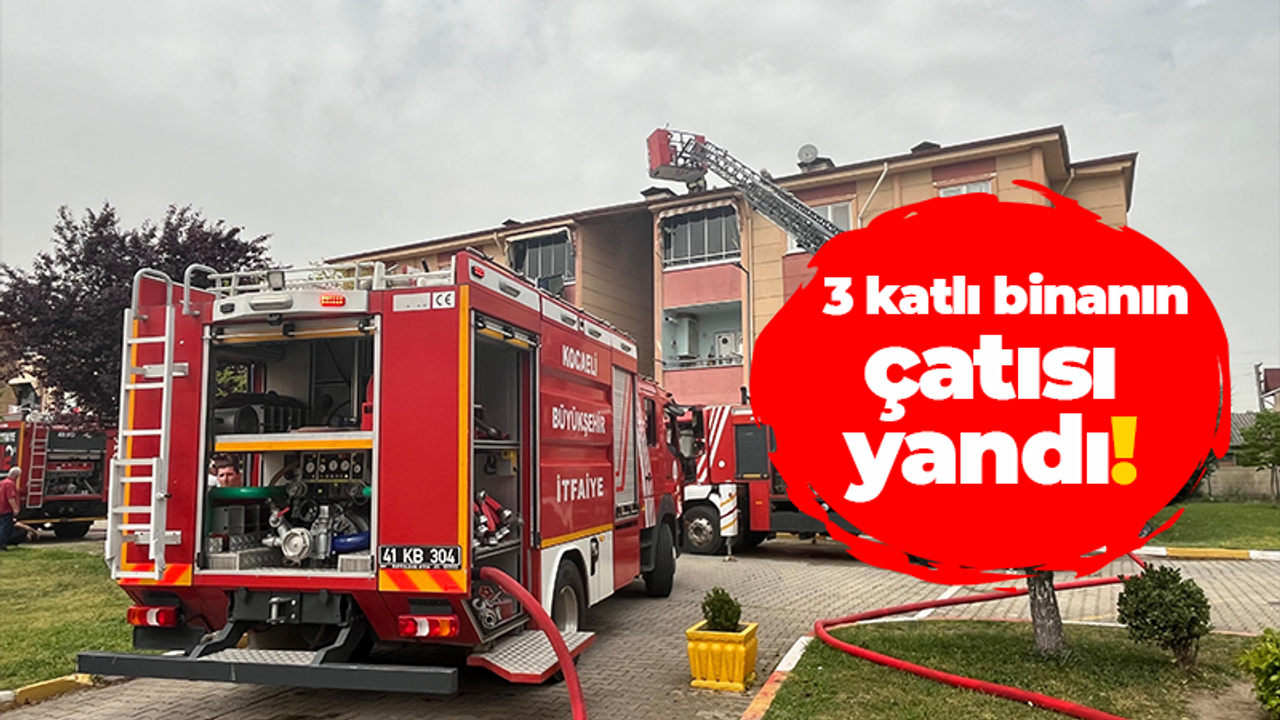 3 katlı binanın çatısı yandı!