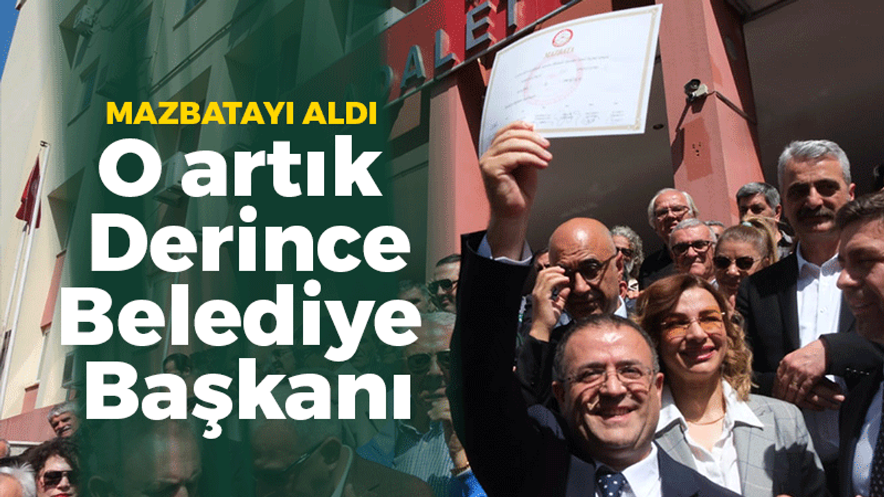 Sertif Gökçe mazbatayı aldı... O artık Derince Belediye Başkanı!