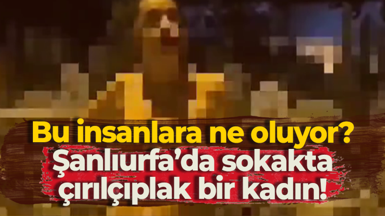 Bu insanlara ne oluyor? Şanlıurfa’da sokakta çırılçıplak bir kadın!