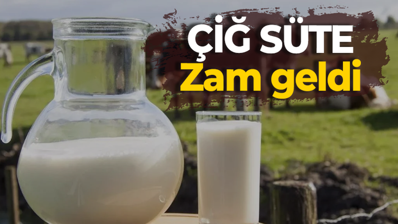 Çiğ süte zam geldi!