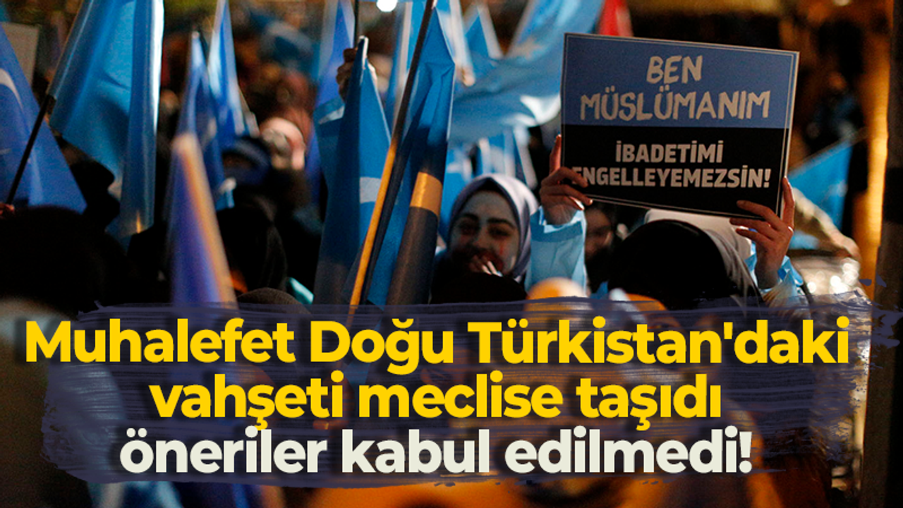 Muhalefet Doğu Türkistan'daki vahşeti meclise taşıdı, öneriler kabul edilmedi!