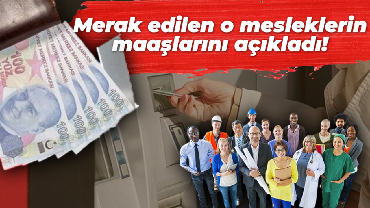 Merak edilen o mesleklerin maaşlarını açıkladı!