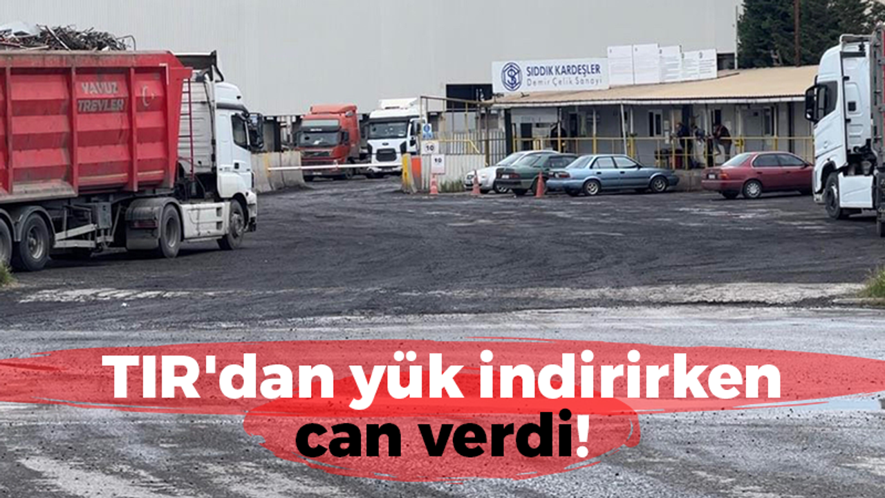 TIR'dan yük indirirken can verdi!