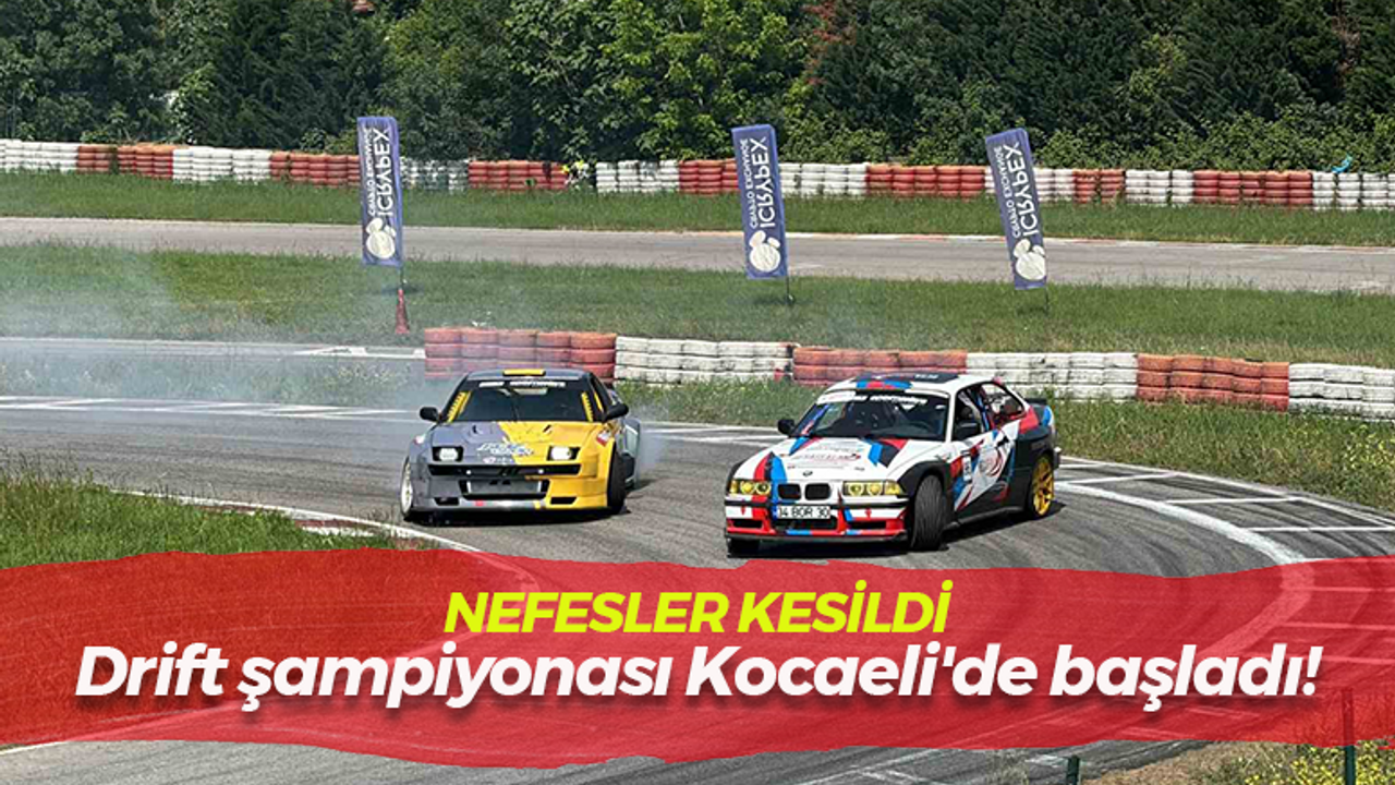 Kocaeli'de drift heyecanı nefes kesti!