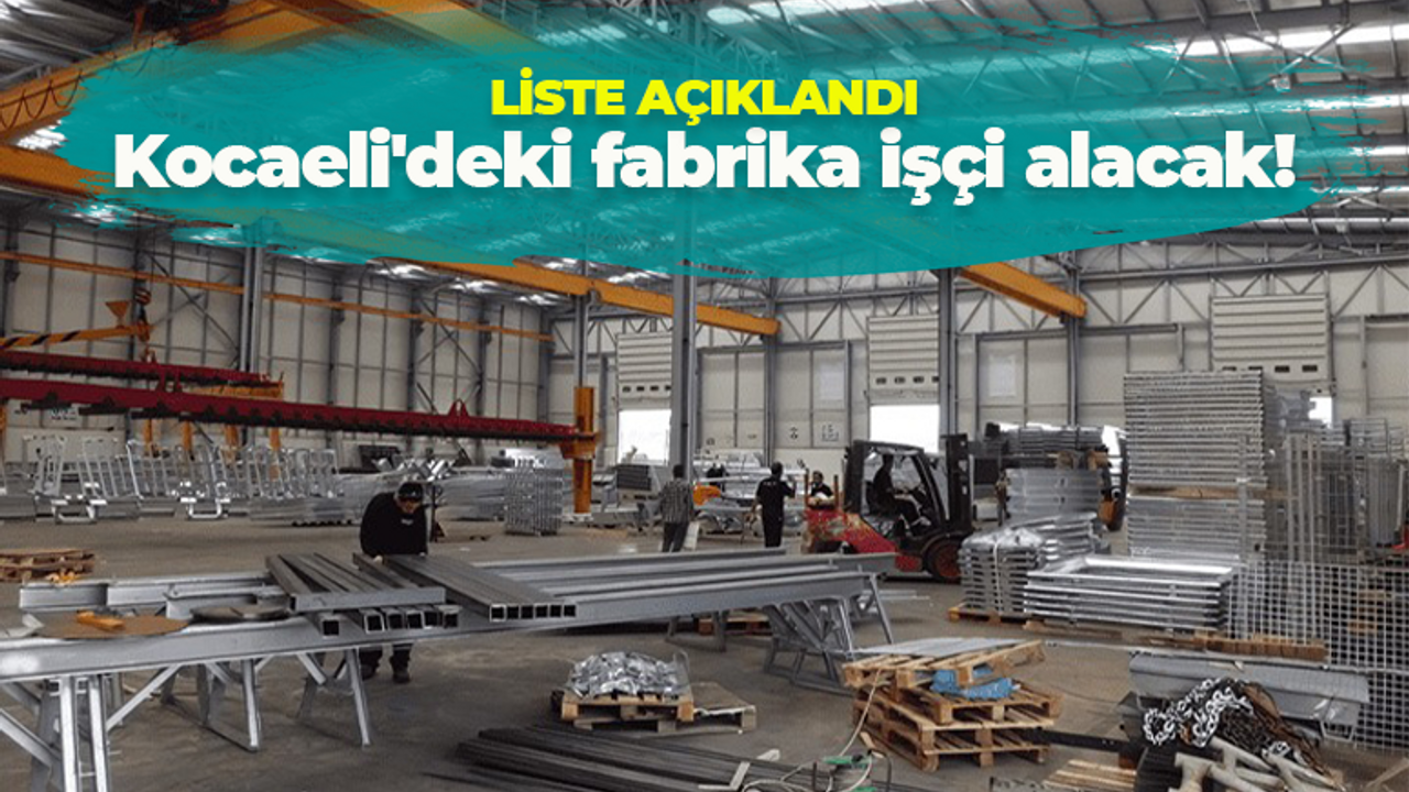 Kocaeli'deki Alman devi işçi arıyor! Liste açıklandı