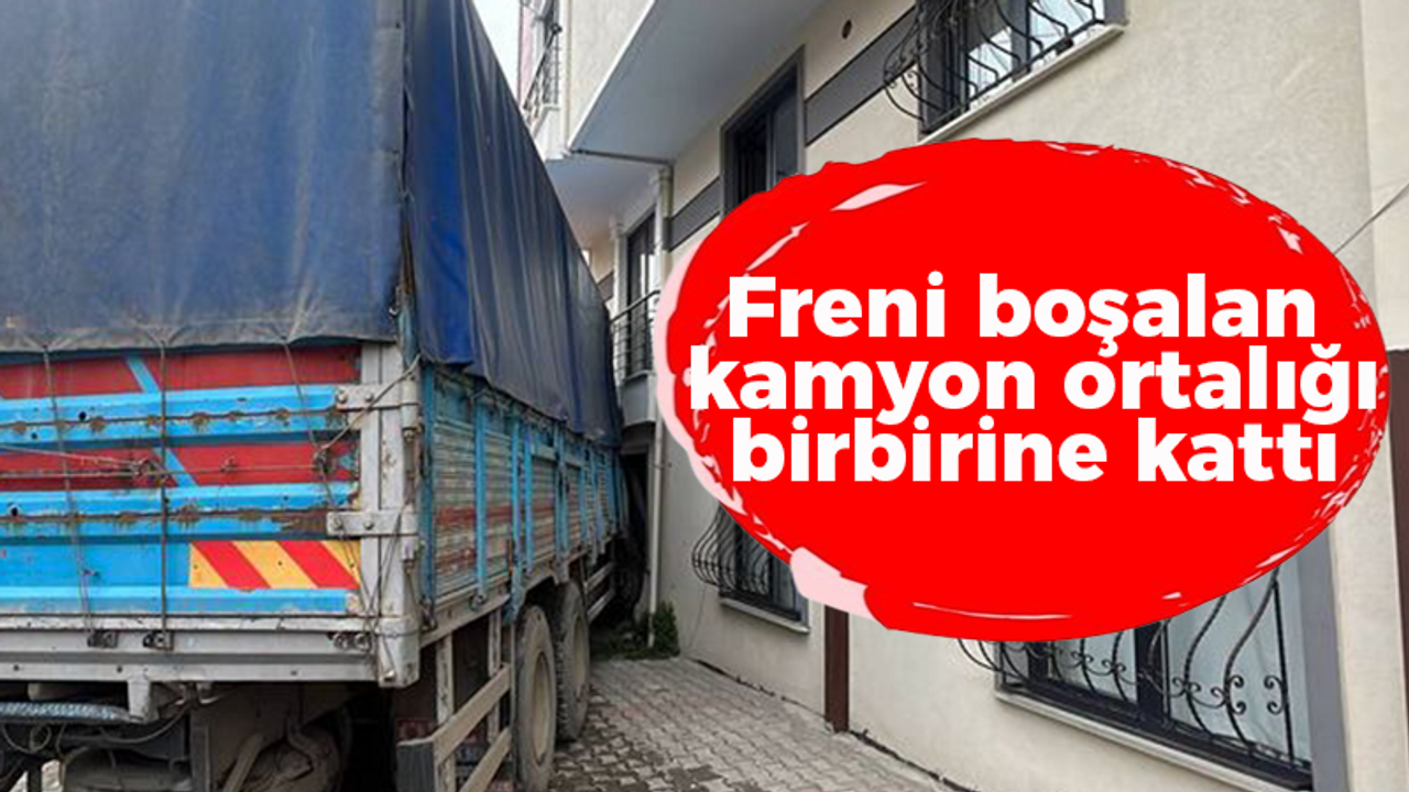 Freni boşalan kamyon ortalığı birbirine kattı