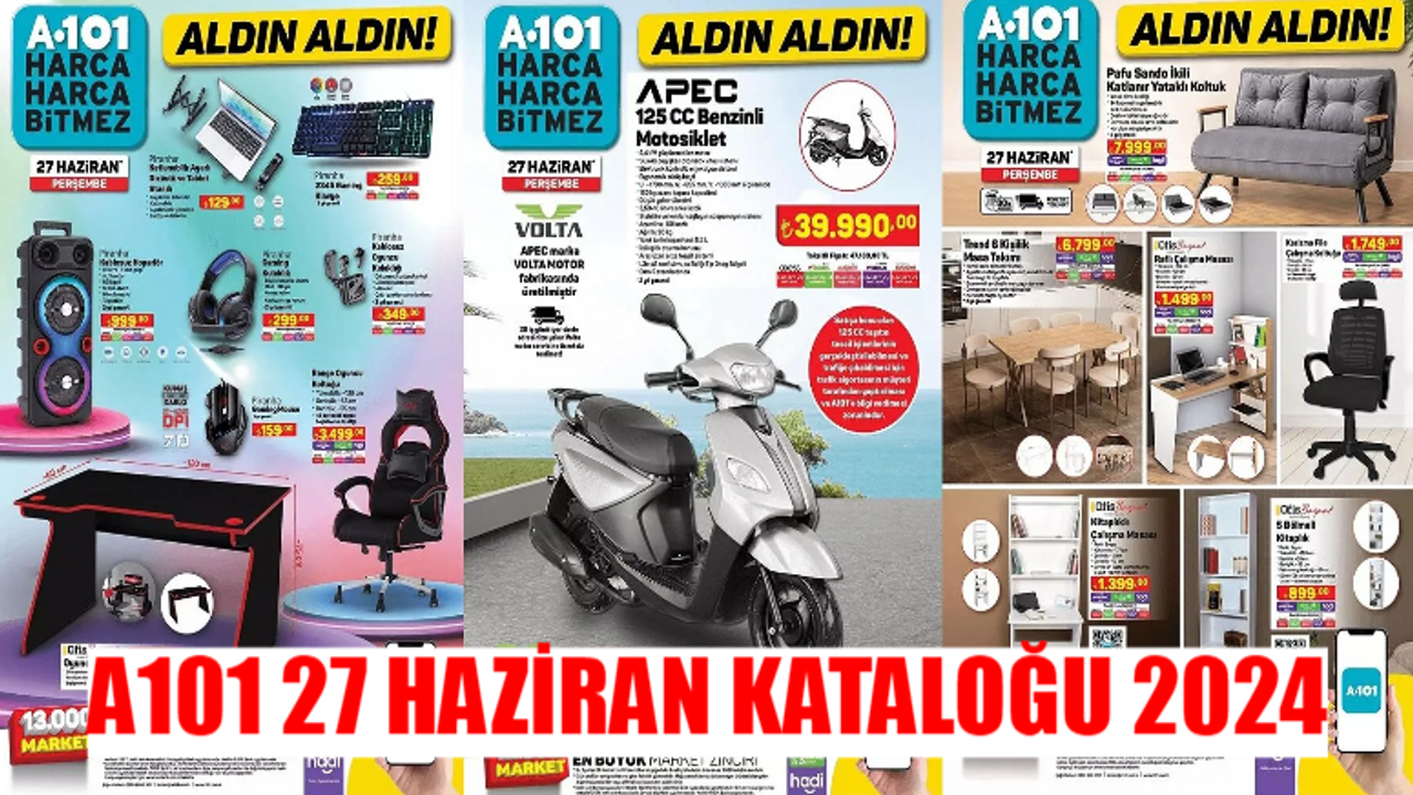 A101 27 HAZİRAN AKTÜEL ÜRÜNLER KATALOĞU 2024: A101'de Bu Hafta Perşembe Elektrikli Motor, Televizyon, Termostatlı Fırın, Sinek Kovucu İndirimi Kaçmaz