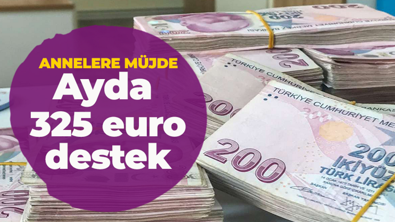 Annelere müjde! Ayda 325 euro destek