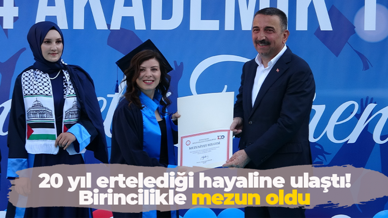 Ertelediği hayaline 20 yıl sonra kavuştu! Birincilikle mezun oldu