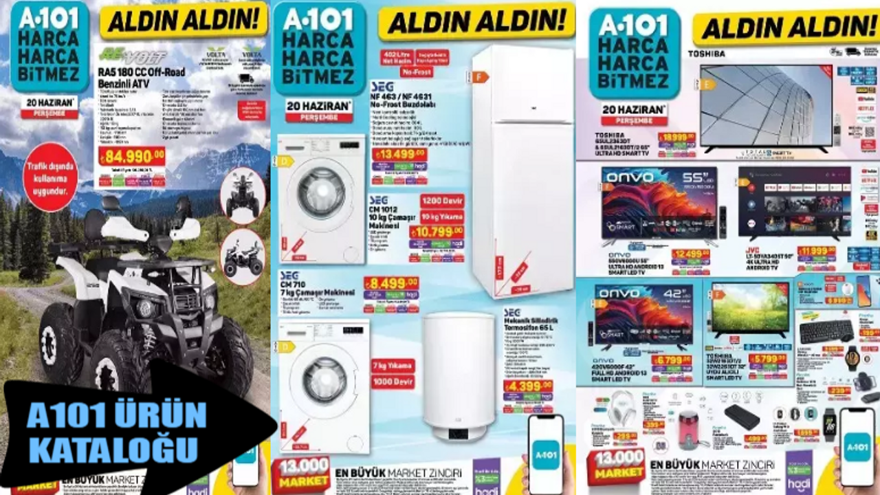 SATIŞTA! A101 AKTÜEL 20 HAZİRAN 2024- İNDİRİMLİ ÜRÜNLER A101'de bu hafta neler var? A101'e ATV Motor Geliyor!