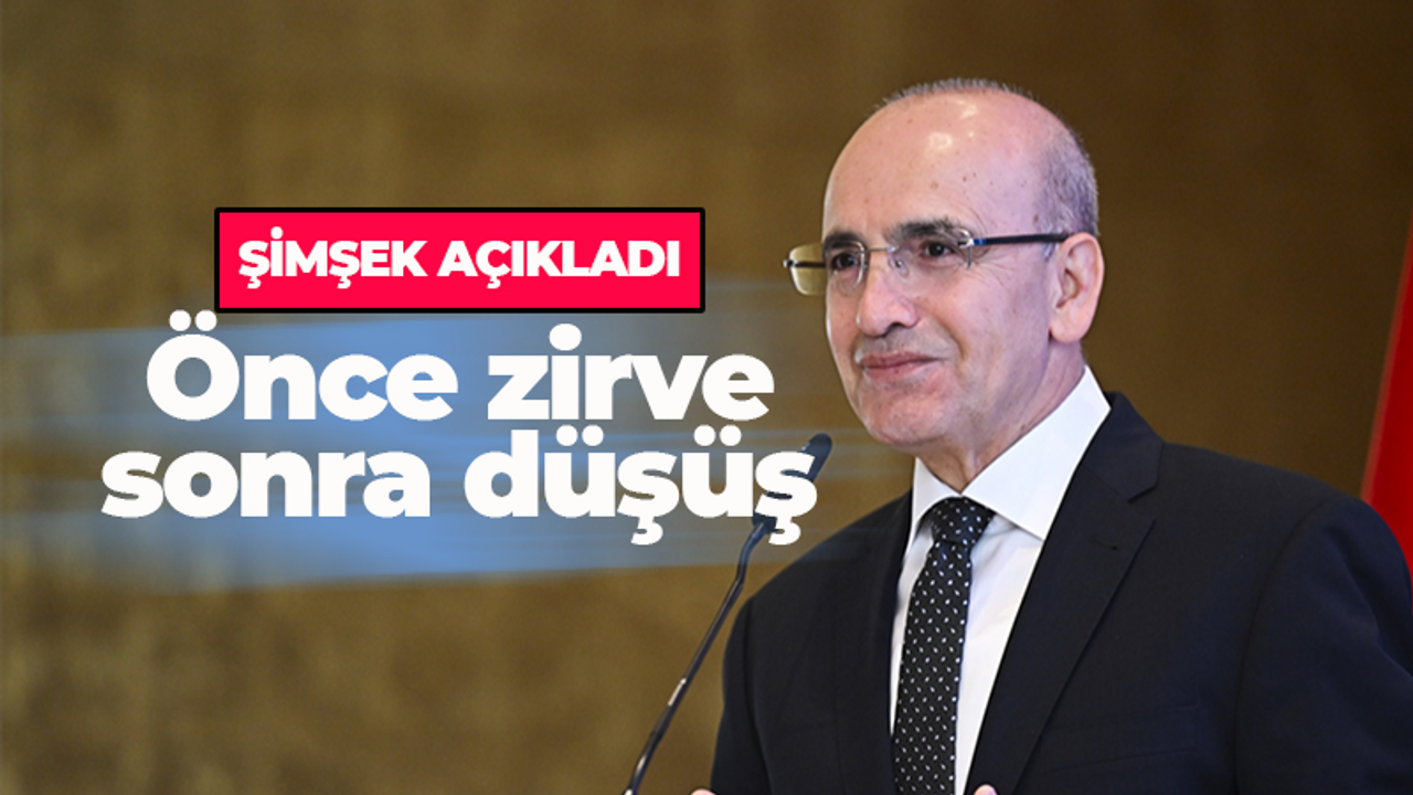 Memet Şimşek açıkladı: Önce zirve sonra düşüş