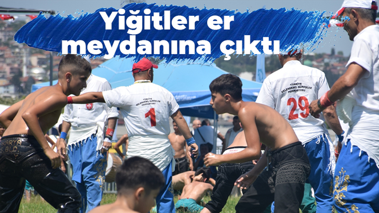 Kocaeli'de güreş coşkusu: Yiğitler er meydanına çıktı