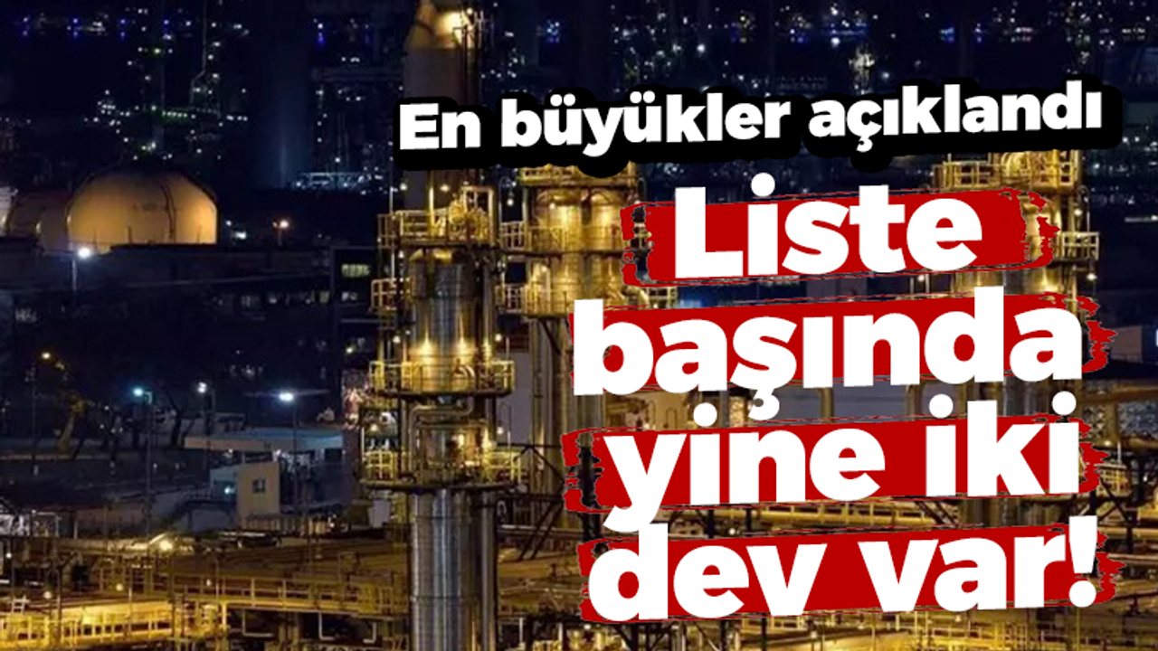 Tüpraş, Ford Otomotiv yine liste başında! En büyükler açıklandı