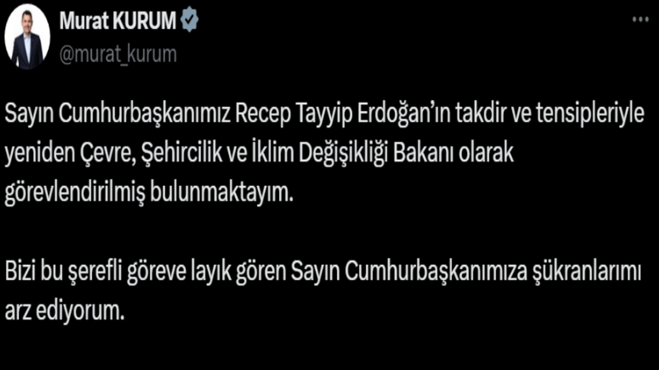 Murat Kurum Çevre Şehircilik ve İklim Bakanı Oldu! Murat Kurum kim? Murat Kurum nereli? Murat Kurum ne dedi?