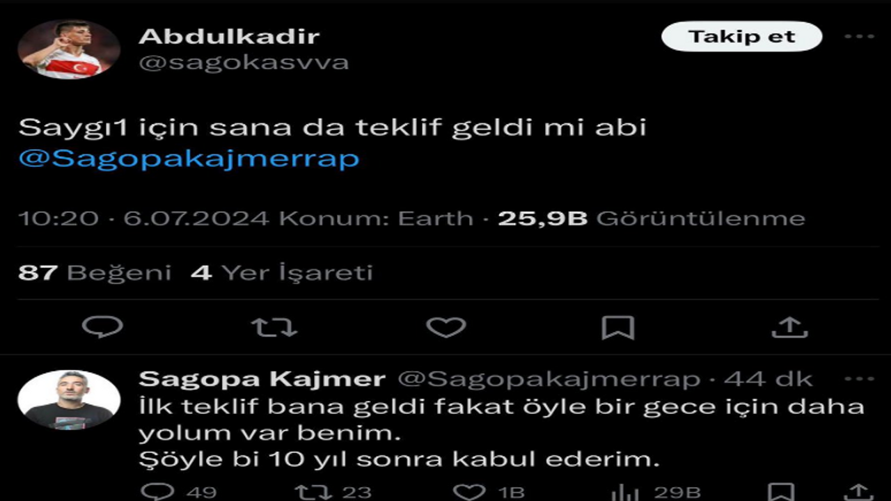 Sagopa Kajmer'den saygı1'e saygısızlık! Sagopa ne dedi? Oğuzhan Uğur cevap verdi?