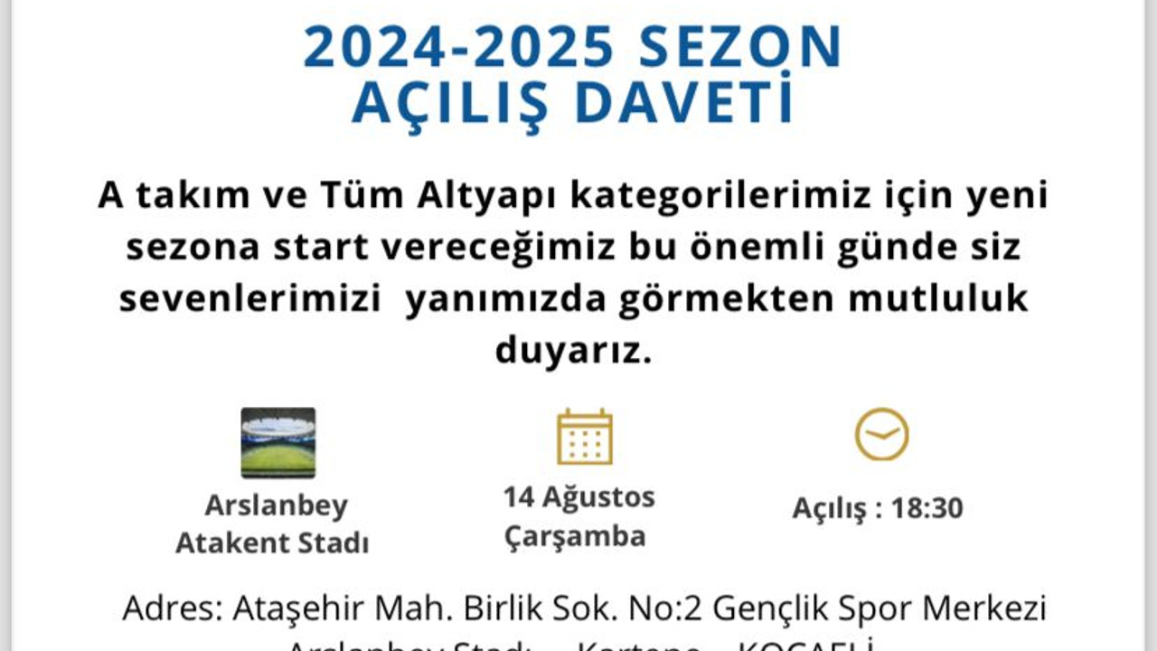 Arslanbey Organize sezonu çarşamba açıyor