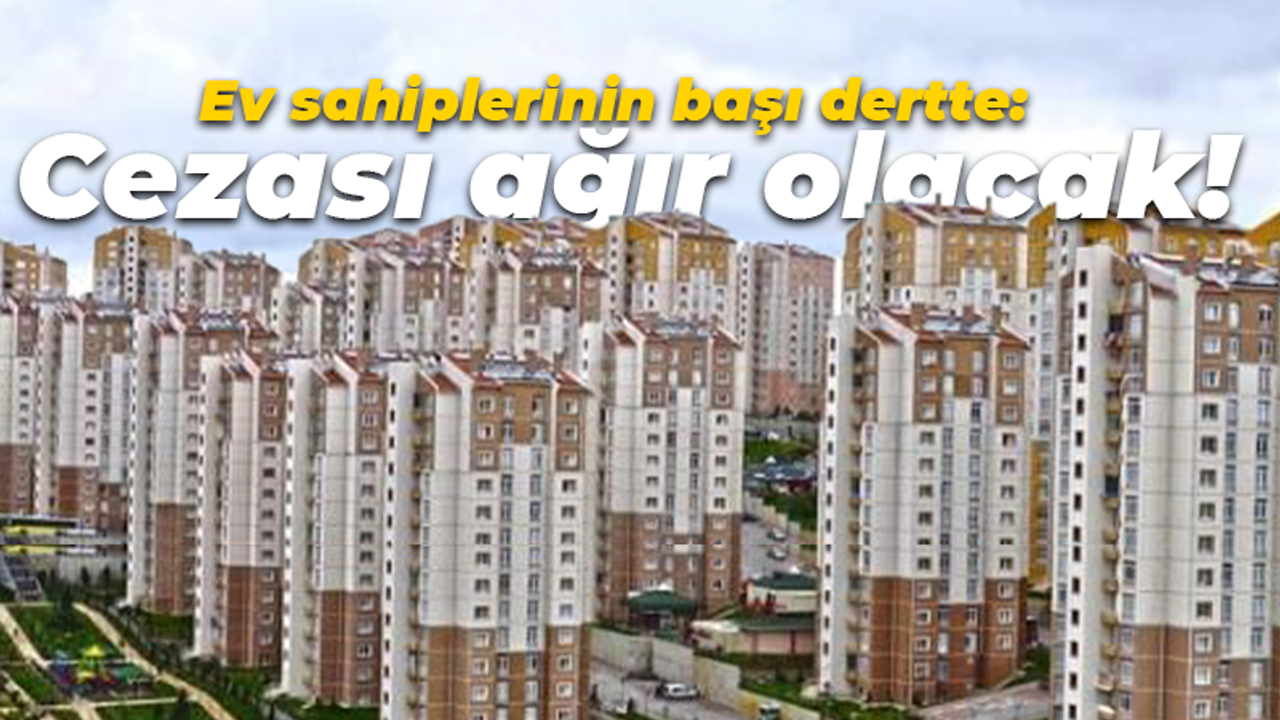 Ev sahiplerinin başı dertte: Cezası ağır olacak!