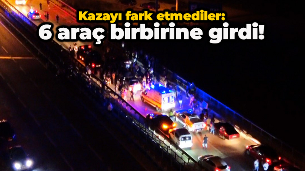 Düzce'de zincirleme trafik kazası: 6 araç birbirine girdi!