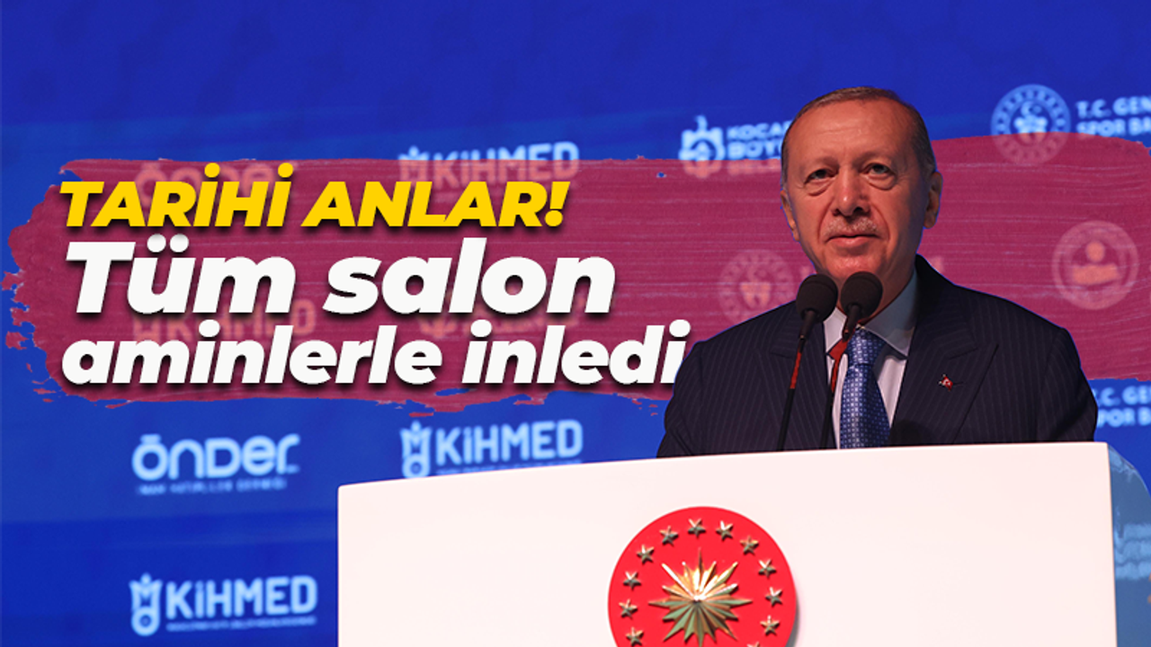 Cumhurbaşkanı Erdoğan’ın Kocaeli’deki ÖNDER programında tarihi anlar: Tüm salon aminlerle inledi