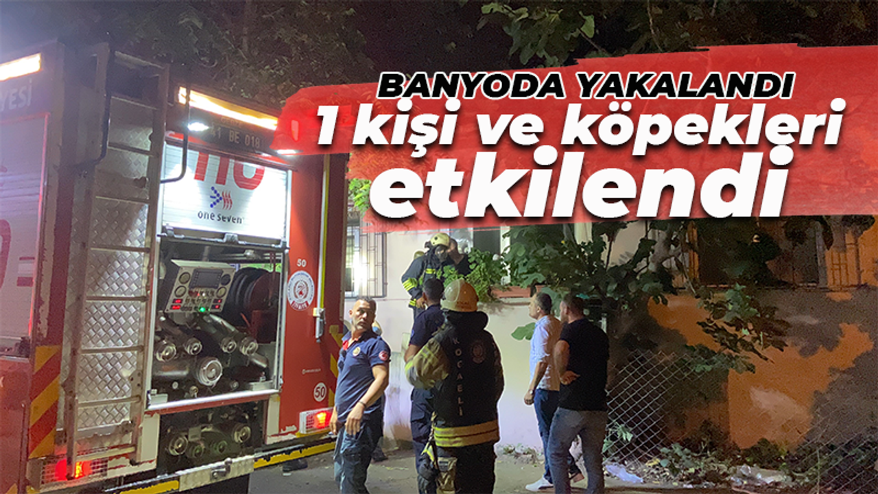 Elektrik panosundan çıkan yangına banyoda yakalandı!