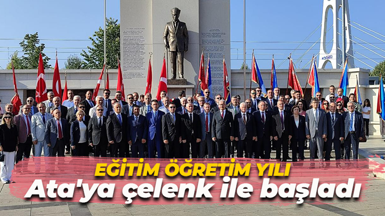 Kocaeli'de yeni eğitim öğretim yılı Ata'ya çelenk ile başladı