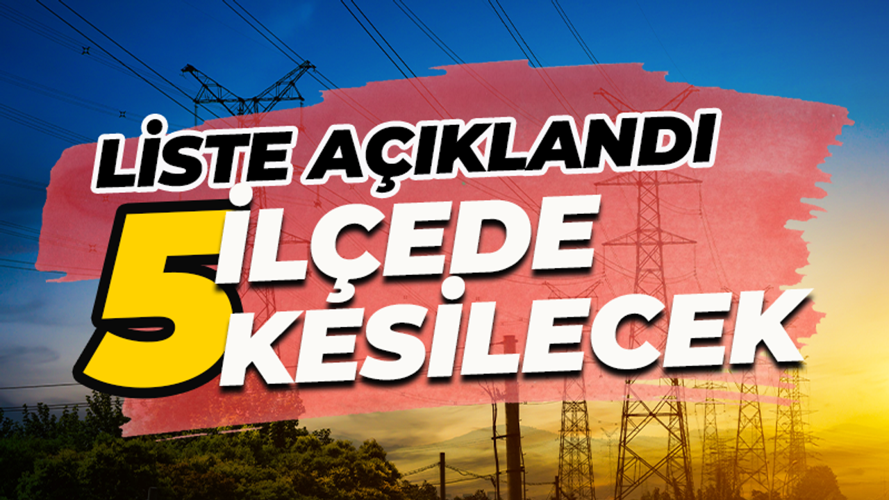 SEDAŞ 5 ilçede elektriği kesecek! Liste açıklandı