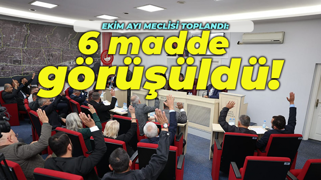 Derince Belediyesi'nde Ekim Ayı Toplantısı gerçekleşti! Altı madde gündemde