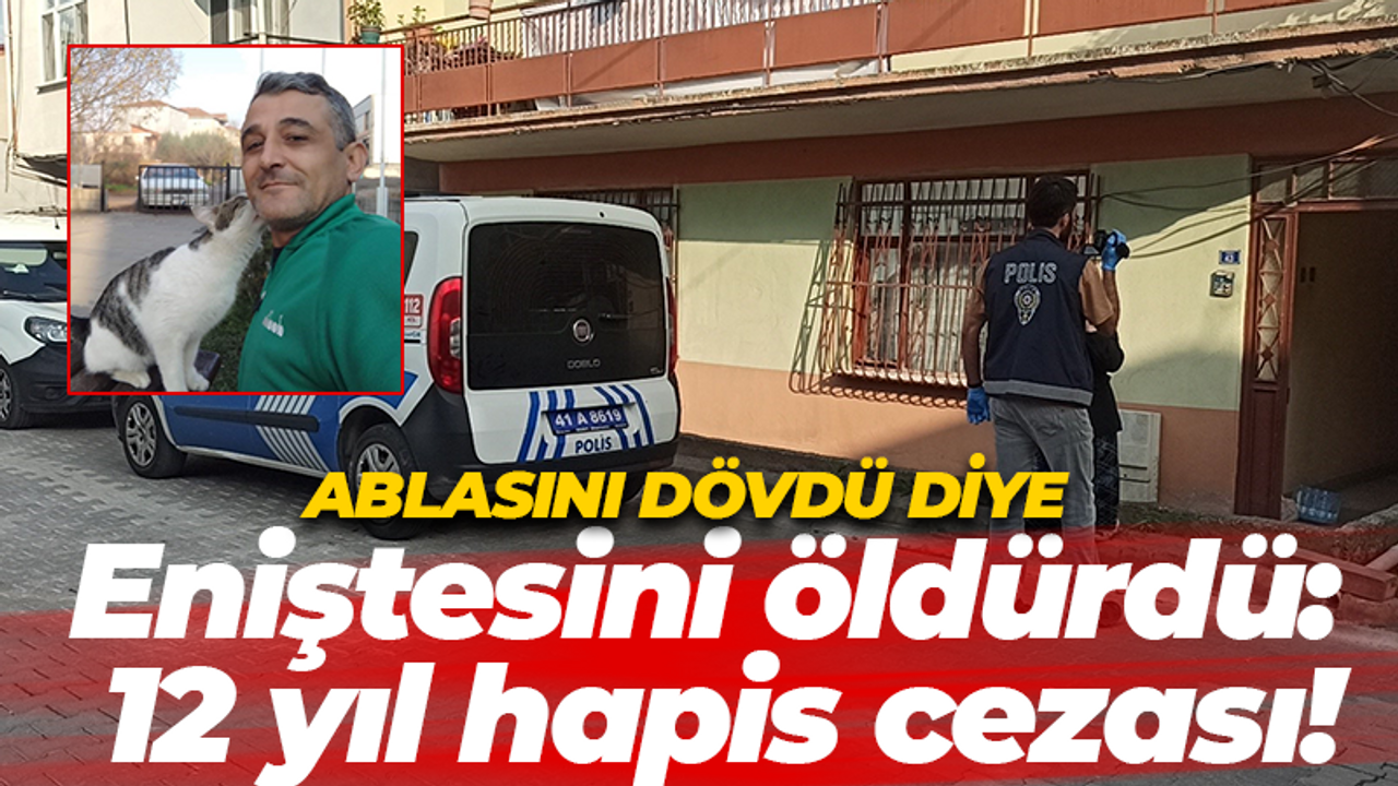 Eniştesini öldürdü: 12 yıl hapis cezası!