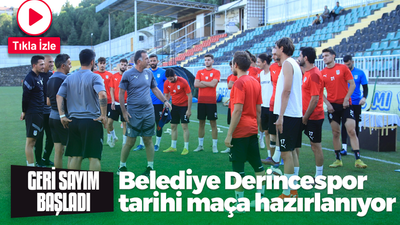 Belediye Derincespor tarihi maça hazırlanıyor