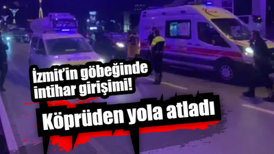 İzmit’in göbeğinde intihar girişimi! Köprüden yola atladı