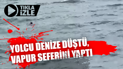 Yolcu denize düştü, vapur seferine devam etti