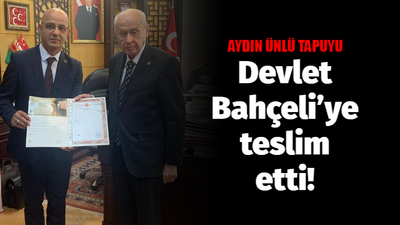 Aydın Ünlü, MHP Kocaeli il binasının tapusunu Devlet Bahçeli’ye verdi