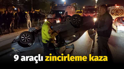 9 araçlı zincirleme kaza