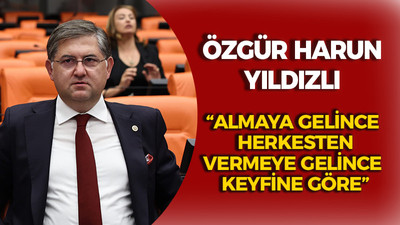 "Almaya gelince herkesten, vermeye gelince keyfine göre"