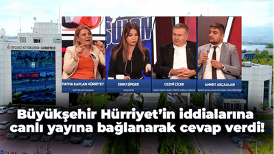 Büyükşehir Hürriyet’in iddialarına canlı yayına bağlanarak cevap verdi!