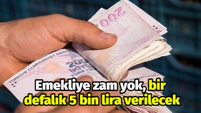 Emekliye zam yok, bir defalık 5 bin lira verilecek!