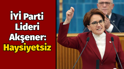 İYİ Parti Lideri Akşener: Haysiyetsiz