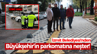 İzmit Belediyesi’nden Büyükşehir’in parkomatına neşter!