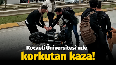 Kocaeli Üniversitesi'nde korkutan kaza!