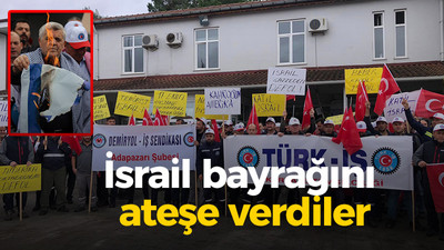 İsrail bayrağını ateşe verdiler