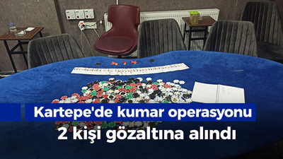 Kartepe'de kumar operasyonu: 2 kişi gözaltına alındı