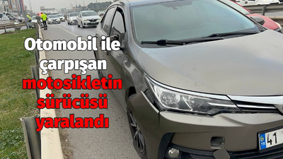 Otomobil ile çarpışan motosikletin sürücüsü yaralandı