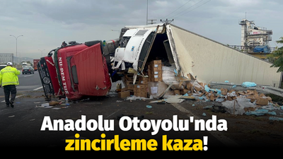 Anadolu Otoyolu'nda zincirleme kaza!