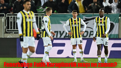 Fenerbahçe Fatih Karagümrük maçı ne zaman? Saat kaçta ve hangi kanalda canlı yayınlanacak?