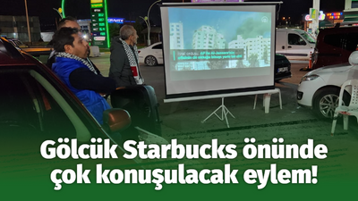 Gölcük Starbucks önünde çok konuşulacak eylem!