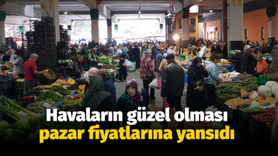 Havaların güzel olması pazar fiyatlarına yansıdı