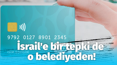 İsrail'e bir tepki de o belediyeden!